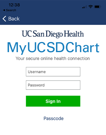 login myucsdchart account