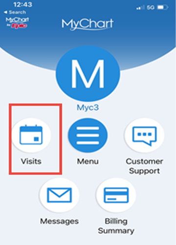 select-visits icon myucsdchart