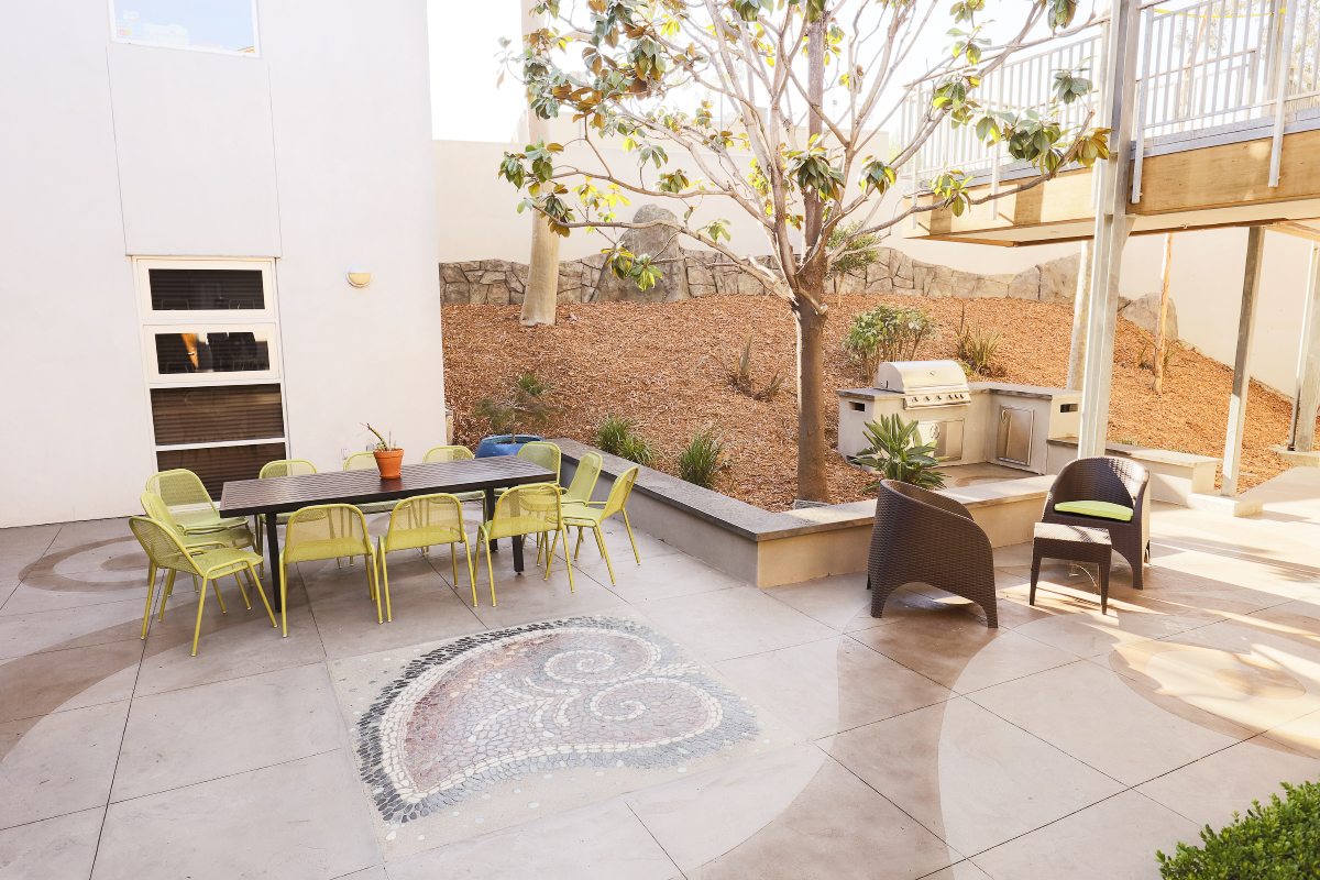 Outdoor patio and barbecue