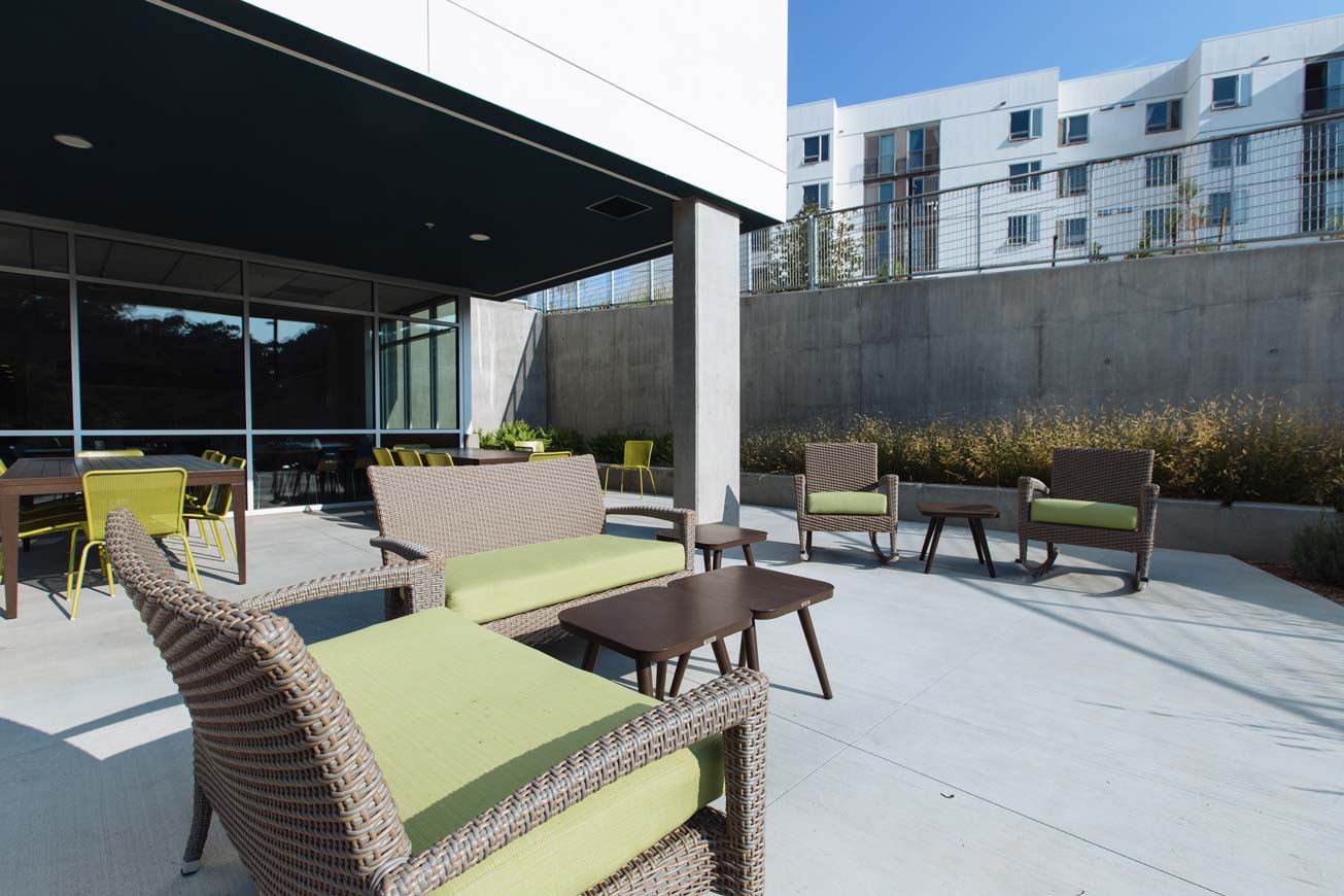 Outdoor patio and tranquility garden
