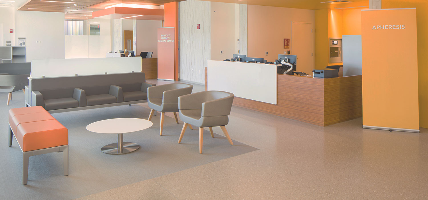 Apheresis clinic lobby