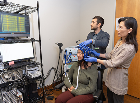 TMS demo with actor as patient