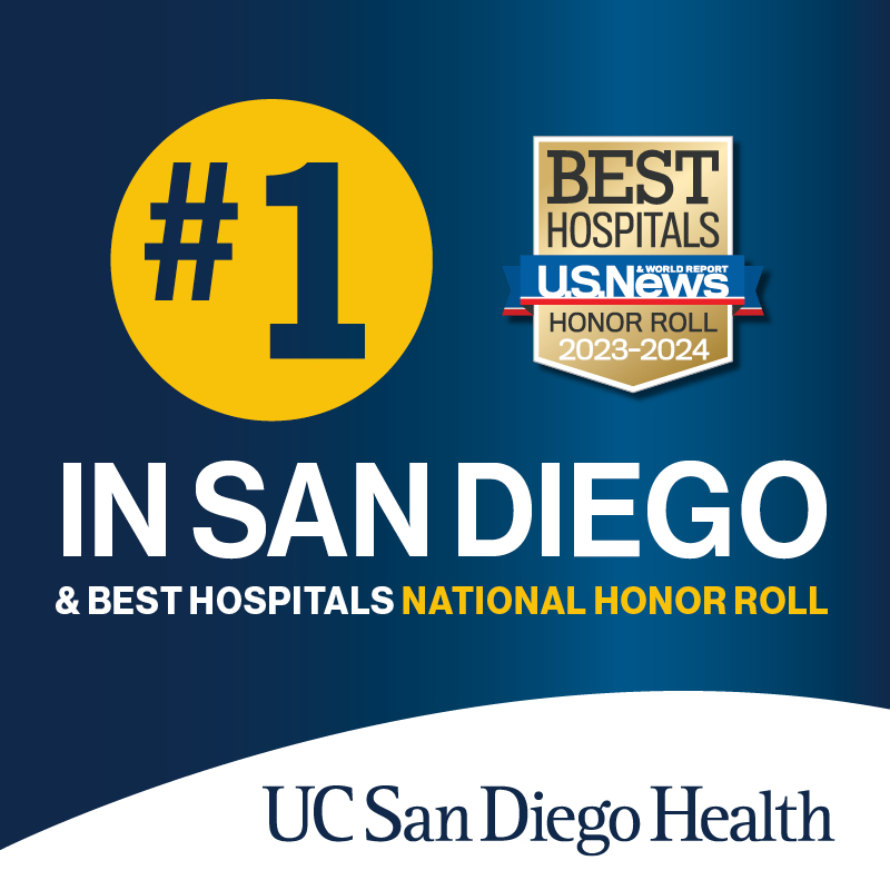 US News & World Report honor roll badge and number 1 in San Diego