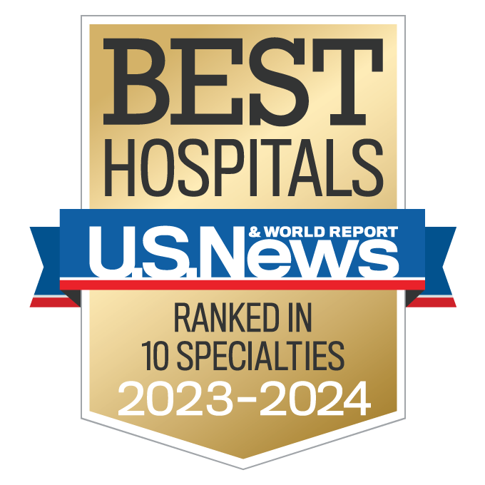 US News & World Report badge for top-ranked specialties
